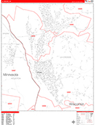 La Crosse  Wall Map Red Line Style